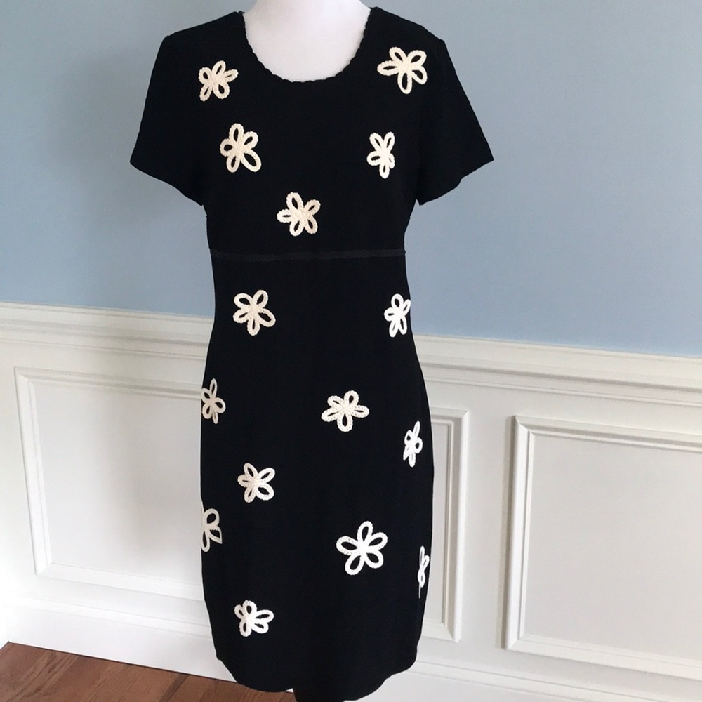 NWT Karl Lagerfeld black embroidered dress